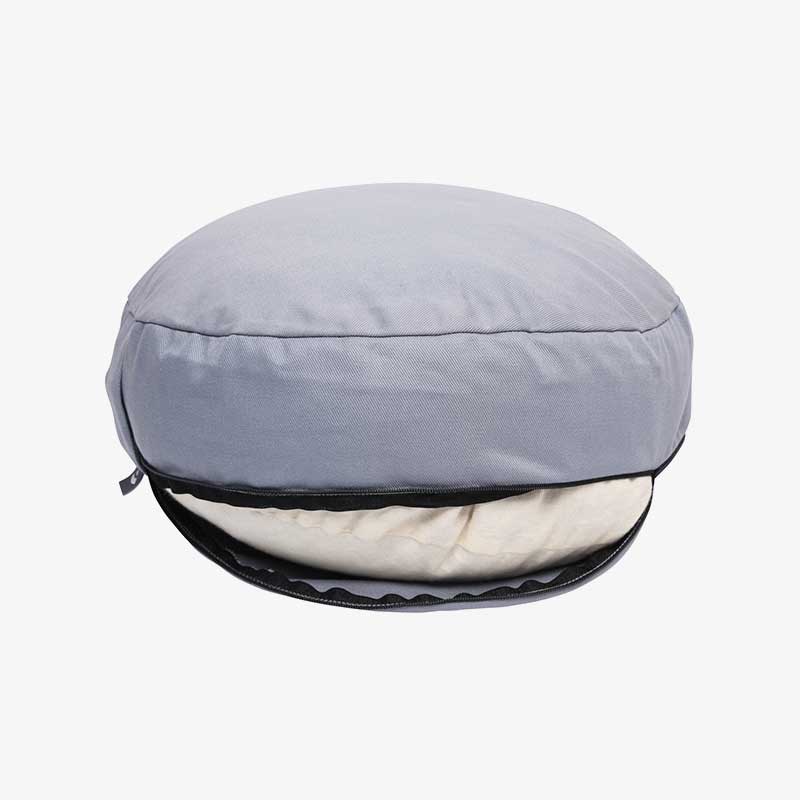 Housse De Coussin De Méditation Zafu En Coton Bio - Pour Coussin Yoga Studio, Forme Croissant, Lavable, Poignée