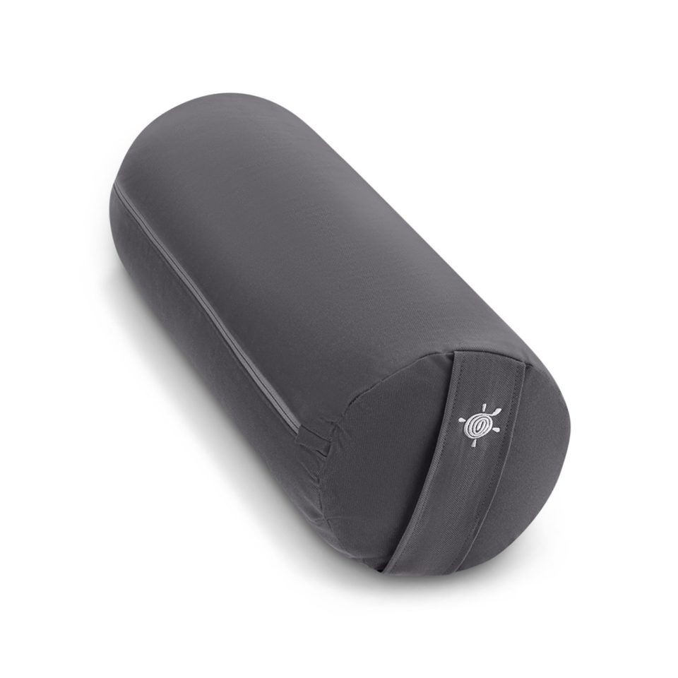 Bolster / traversin en coton - ROND remplissage cosses de SARRASIN