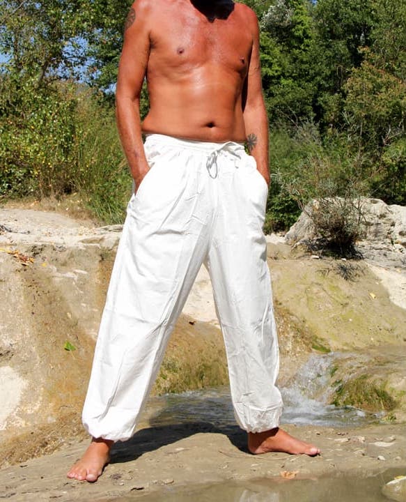 Pantalon en Coton_Teintures Ayurvédiques (aloe vera) - Image 2