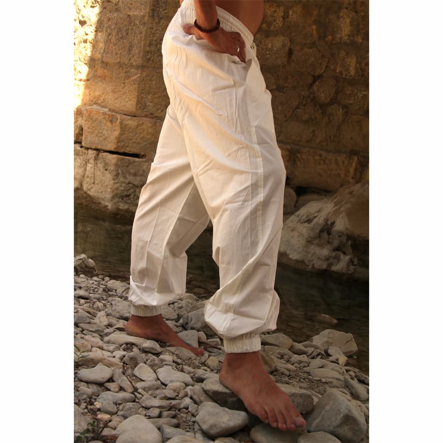 Pantalon en Coton_Teintures Ayurvédiques (aloe vera)