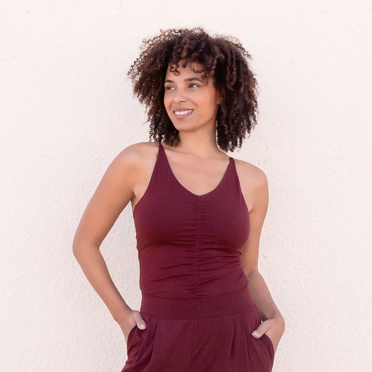 TOP lacé Nicole_brassière intégrée