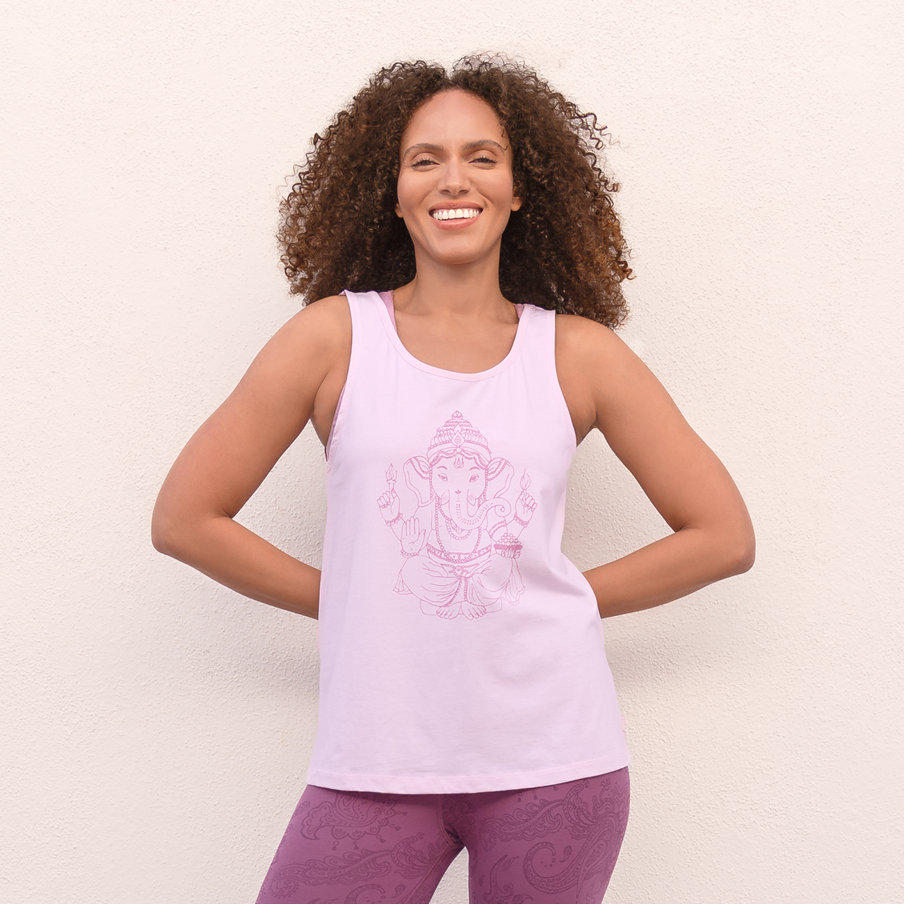 Débardeur ample en Tencel - imprimé Ganesha